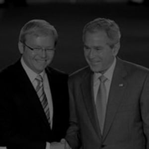 Kevin Rudd and George W. Bush
